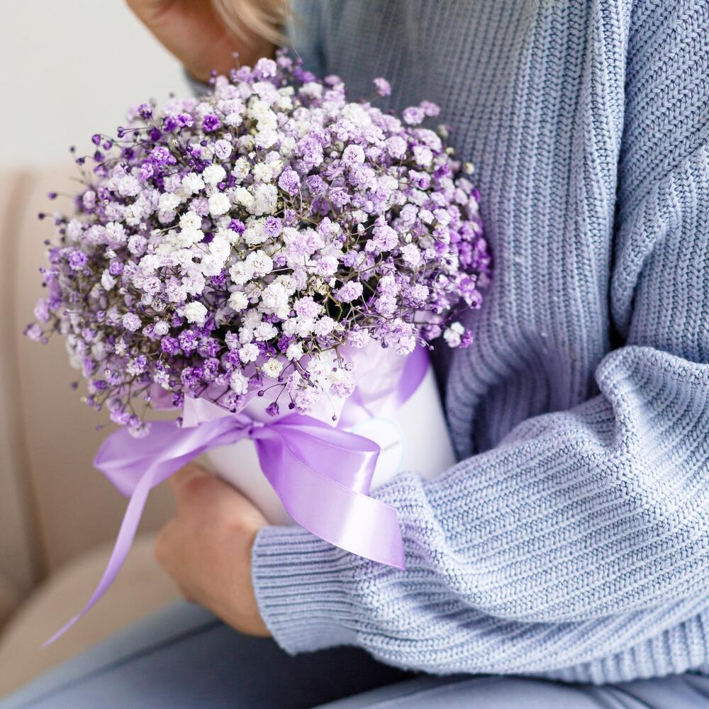 Сиреневый туман, композиция из гипсофилы